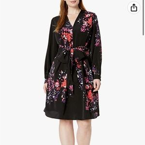 NWT Rachel Roy Women's Plus Size Front Wrap Dress, Black Combo, 16W